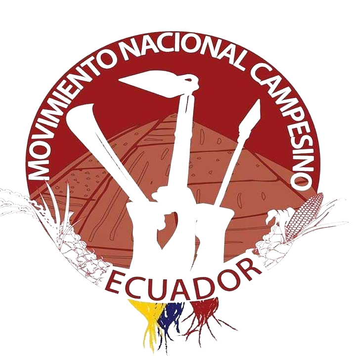 Logo del Movimiento Nacional Campesino del Ecuador. Convocante de la Jornada Internacional de Soberanía Alimentaria.